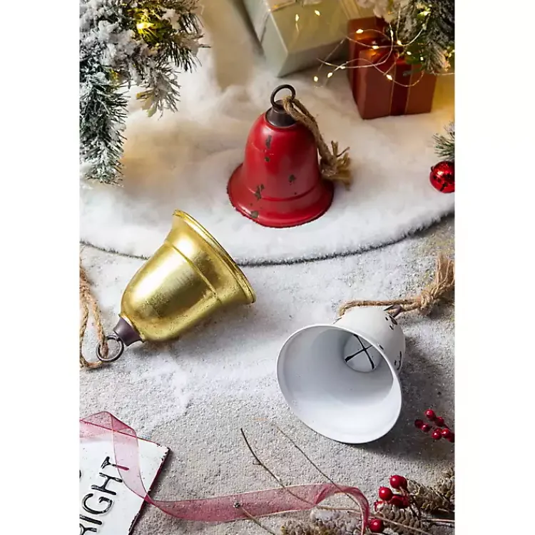 Christmas Ornaments>Kirklands Home Multicolor Metal Christmas Bells, Set of 3