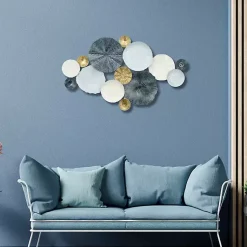 Kirklands Home Multicolor Round Panel Sasha Wall Plaque Outlet