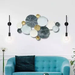 Kirklands Home Multicolor Round Panel Sasha Wall Plaque Outlet