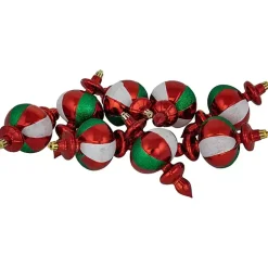 Christmas Ornaments>Kirklands Home Multicolor Shatterproof Finial Ornaments, Set of 8