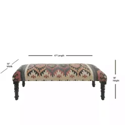 Kirklands Home Multicolor Southwestern Geometric Bench Online