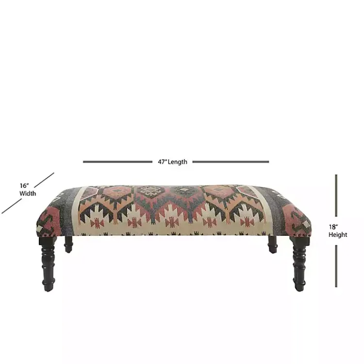 Kirklands Home Multicolor Southwestern Geometric Bench Online