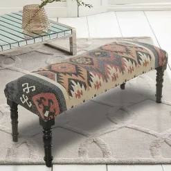 Kirklands Home Multicolor Southwestern Geometric Bench Online