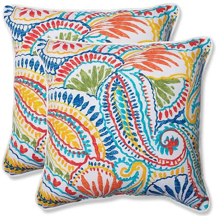Kirklands Home Multicolor Ummi Outdoor Pillows, Set of 2 New