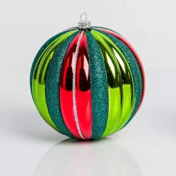 Christmas Ornaments>Kirklands Home Multicolor Vintage Striped Ornament