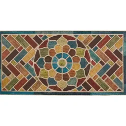 Kirklands Home color Woodblock Garden Doormat Multi Online