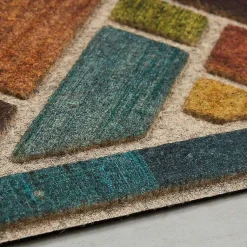 Kirklands Home color Woodblock Garden Doormat Multi Online