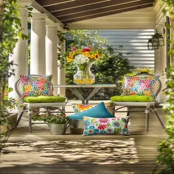 Kirklands Home color Zinnia Outdoor Lumbar Pillows, Set of 2 Multi Clearance