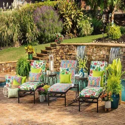 Kirklands Home color Zinnia Outdoor Pillows, Set of 2 Multi Hot