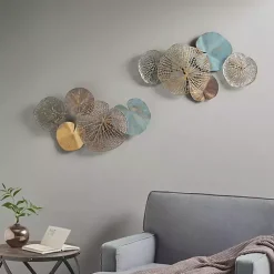 Kirklands Home Multicolored Metal Circles Wall Plaques, Set of 2 Discount