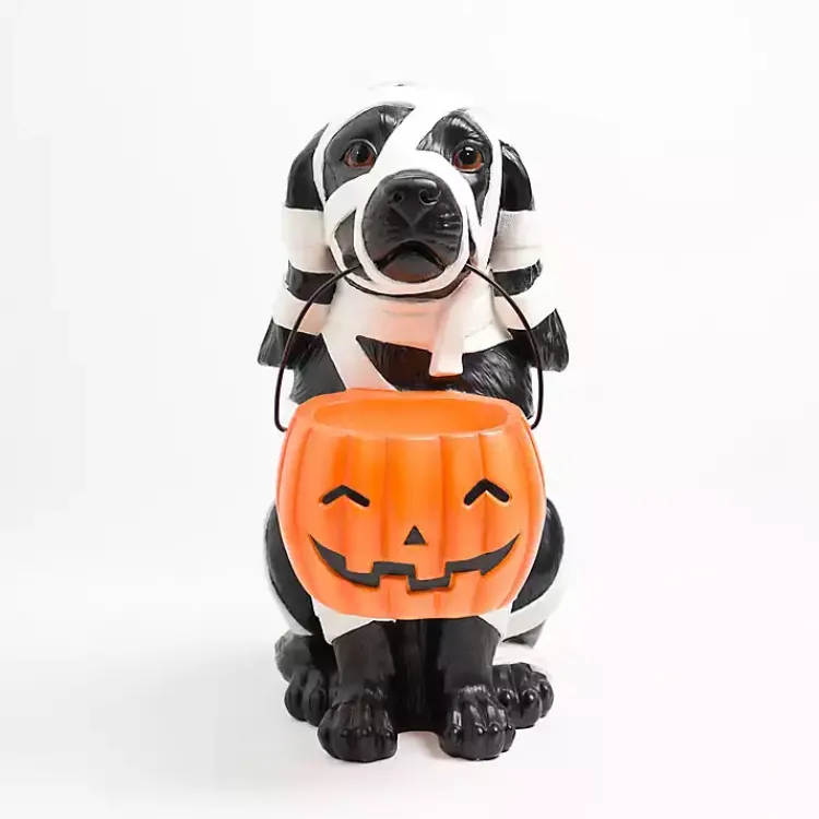 Halloween>Kirklands Home Mummy Dog Halloween Statue