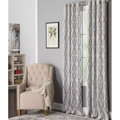 Kirklands Home Mushroom Interlock Single Curtain Panel, 84 in. Clearance