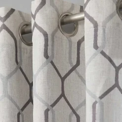 Kirklands Home Mushroom Interlock Single Curtain Panel, 84 in. Clearance