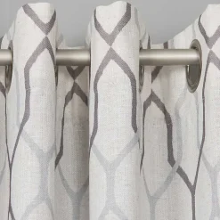 Kirklands Home Mushroom Interlock Single Curtain Panel, 84 in. Clearance