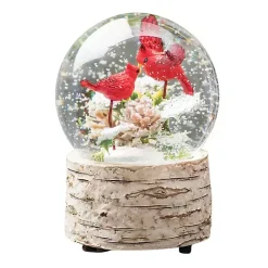 Christmas Decorations>Kirklands Home Musical Cardinal Snow Globe