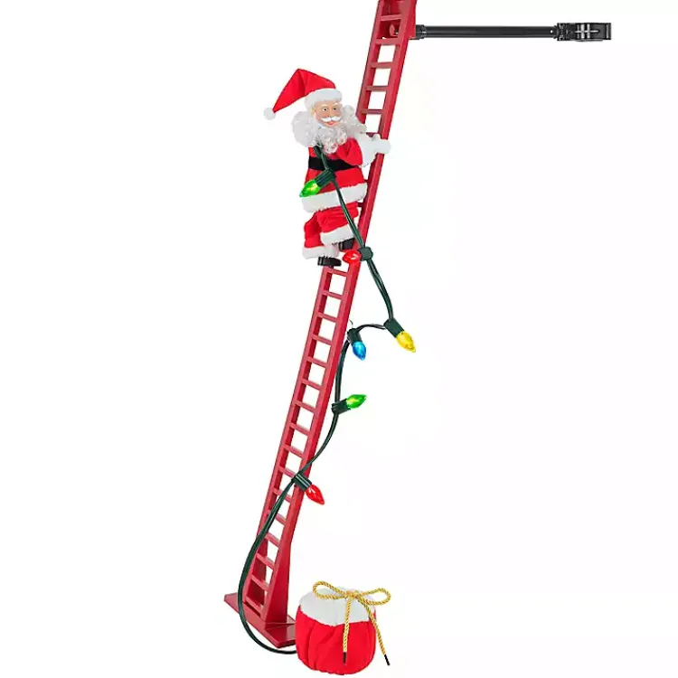 Christmas Decorations>Kirklands Home Musical Climbing Super Santa Multi