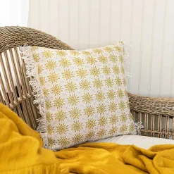 Kirklands Home Mustard Boho Floral Indoor/Outdoor Pillow Online