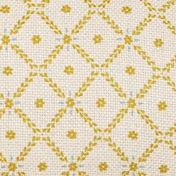 Kirklands Home Mustard Geometric Floral Indoor/Outdoor Pillow Clearance