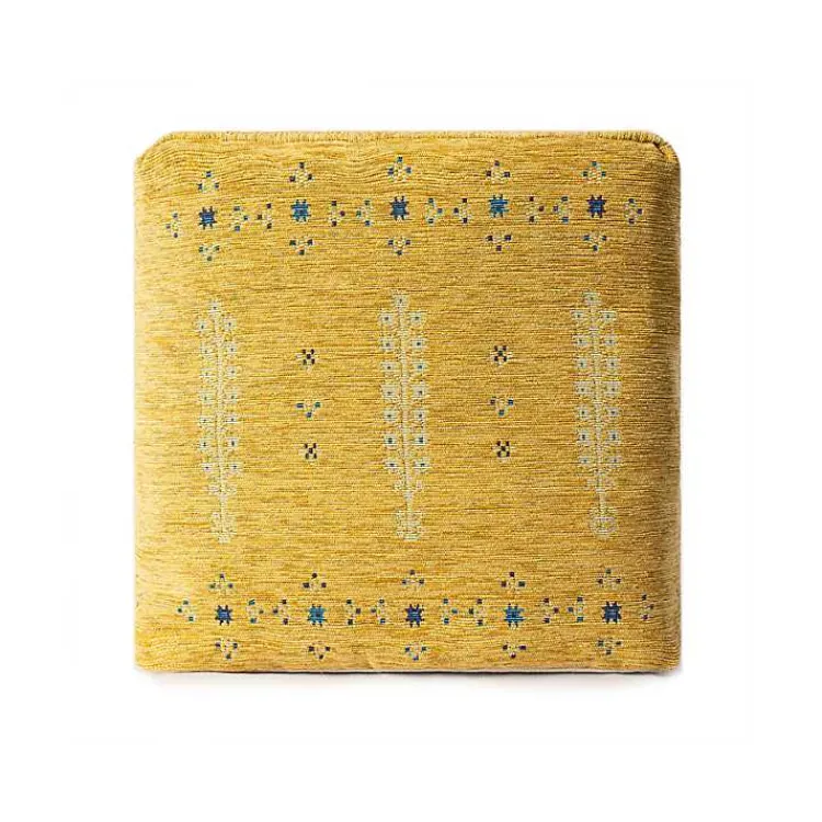 Poufs & Floor Cushions>Kirklands Home Mustard Bohemian Ultra-Soft Pouf Yellow
