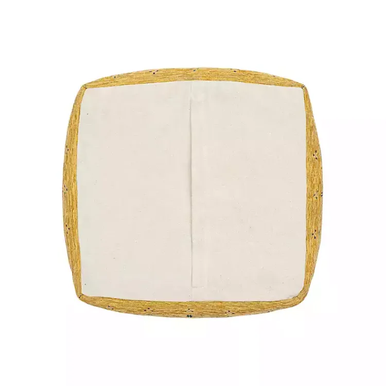 Poufs & Floor Cushions>Kirklands Home Mustard Bohemian Ultra-Soft Pouf Yellow