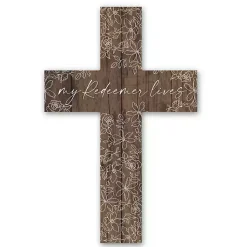 Kirklands Home My Redeemer Lives Cross Wall Plaque Brown Online