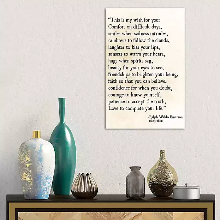 Kirklands Home My Wish for You Canvas Art Print Hot
