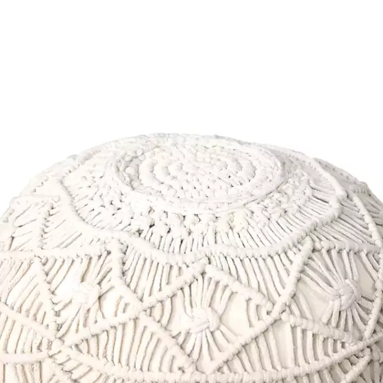 Poufs & Floor Cushions>Kirklands Home Mystic Macrame Pouf White