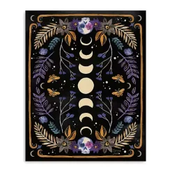Halloween>Kirklands Home Mystical Moon Phases Canvas Art Print Black