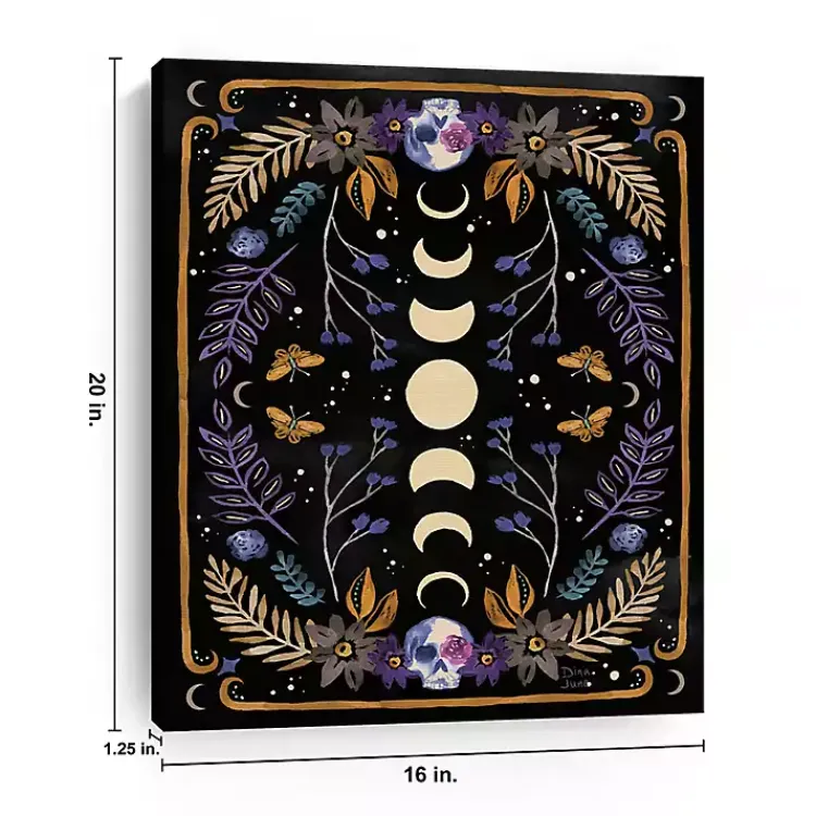 Halloween>Kirklands Home Mystical Moon Phases Canvas Art Print Black