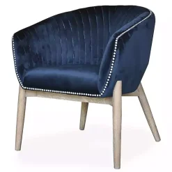 Kirklands Home Nadia Navy Velvet Club Chair Blue Online