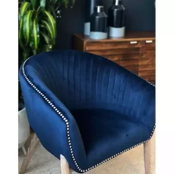 Kirklands Home Nadia Navy Velvet Club Chair Blue Online