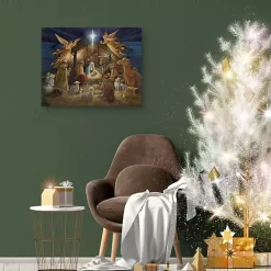 Christmas Art & Wall Decor>Kirklands Home Nativity Angels Christmas Canvas Art Print Multi
