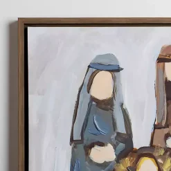 Christmas Art & Wall Decor>Kirklands Home Nativity Neutral Canvas Wall Plaque