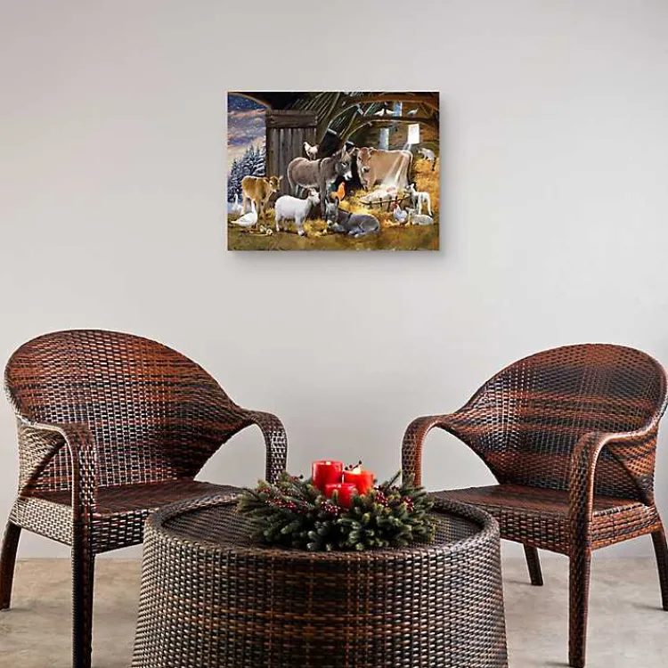 Christmas Art & Wall Decor>Kirklands Home Nativity Scene Christmas Wall Art Print Multi