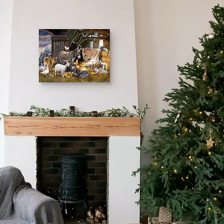 Christmas Art & Wall Decor>Kirklands Home Nativity Scene Christmas Wall Art Print Multi