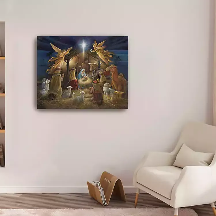 Christmas Art & Wall Decor>Kirklands Home Nativity Scene Giclee Canvas Art Print Multi