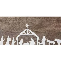 Christmas Art & Wall Decor>Kirklands Home Nativity Silhouette Wood Wall Plaque