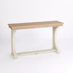 Kirklands Home Natural & Cream Wood Bristol Console Table Tan Hot