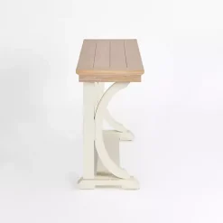 Kirklands Home Natural & Cream Wood Bristol Console Table Tan Hot