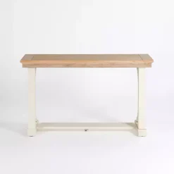 Kirklands Home Natural & Cream Wood Bristol Console Table Tan Hot