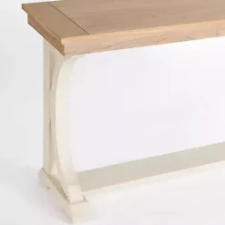 Kirklands Home Natural & Cream Wood Bristol Console Table Tan Hot