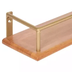 Kirklands Home Natural & Gold Rectangle Cameron Shelves, Set of 2 Best