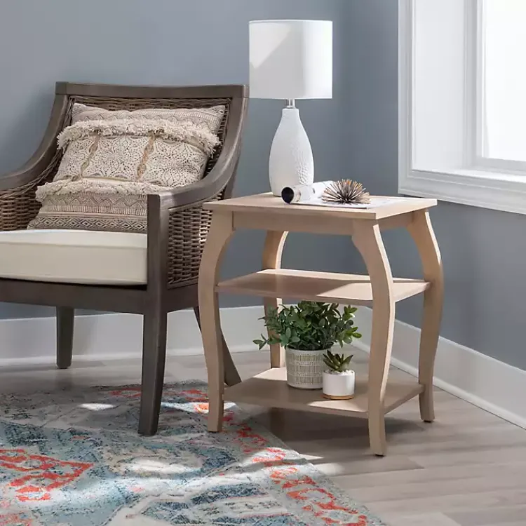 Kirklands Home Natural Prismatic Wood Accent Table Brown Online
