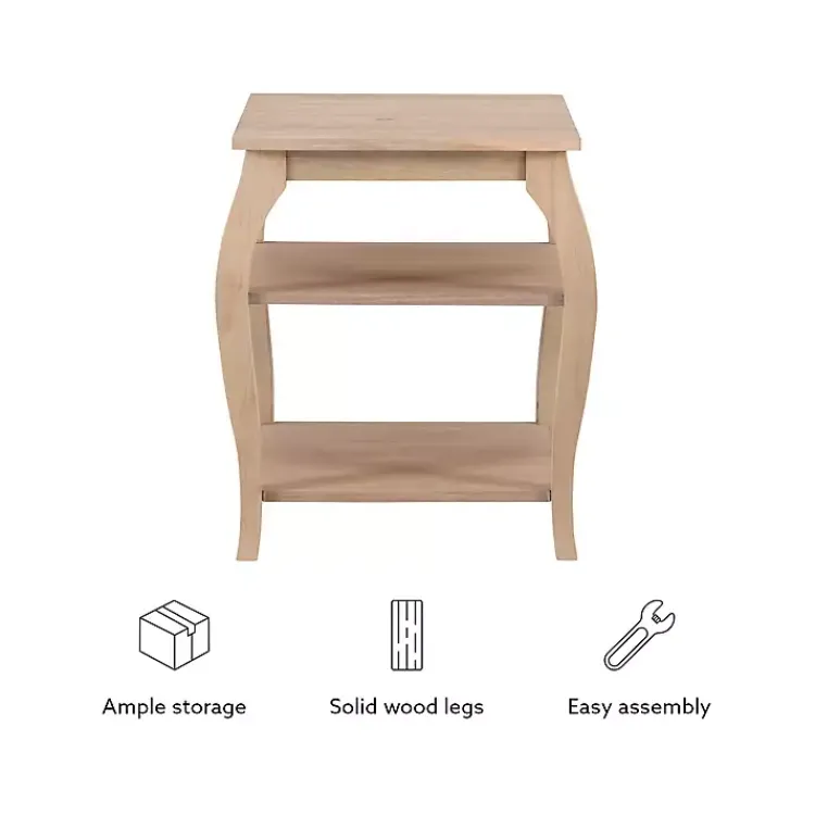 Kirklands Home Natural Prismatic Wood Accent Table Brown Online