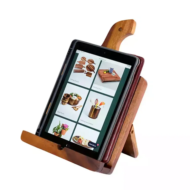 Kirklands Home Natural Acacia Wood Cookbook Holder Brown Sale