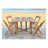 Kirklands Home Natural Acacia Wood 4-pc. Foldable Dining Set