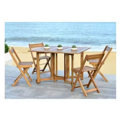 Kirklands Home Natural Acacia Wood 4-pc. Foldable Dining Set