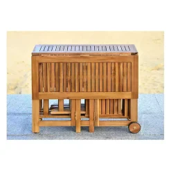 Kirklands Home Natural Acacia Wood 4-pc. Foldable Dining Set