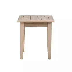 Kirklands Home Natural Acacia Wood Slatted Outdoor Side Table Tan Discount