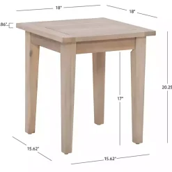 Kirklands Home Natural Acacia Wood Slatted Outdoor Side Table Tan Discount